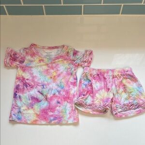 Posh Peanut Tie-Dye Kids Pajama Set size 6-12 months